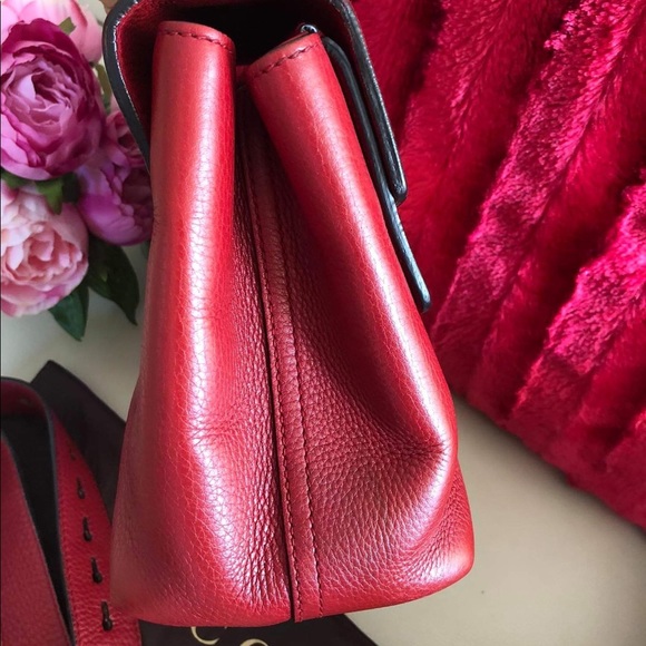 ❤️❤️SOLD❤️❤️Gucci GG marmont Borsa red leather shoulder bag - Picture 6 of 17